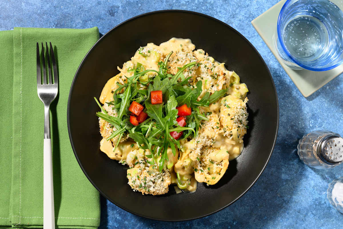 Cremet svampetortelloni-gratin