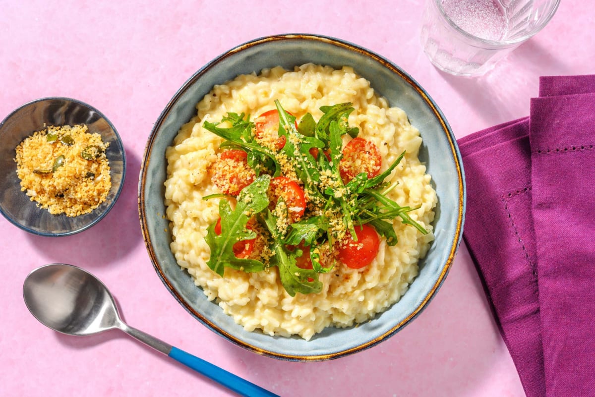 Creamy double cheese risotto
