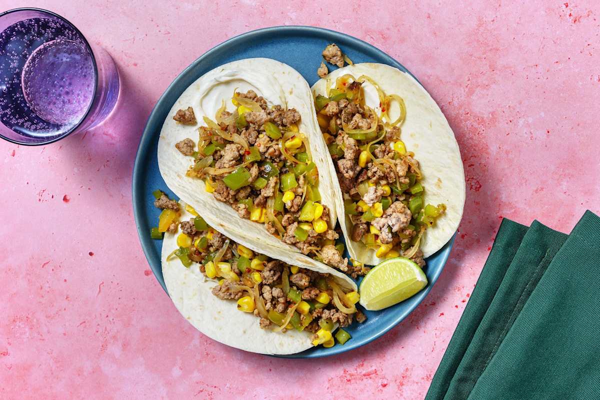 Tortillas 'mexican' di suino e peperoni