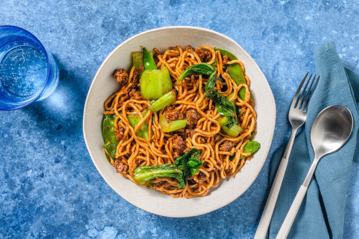 Sweet and Sticky Beef Noodles