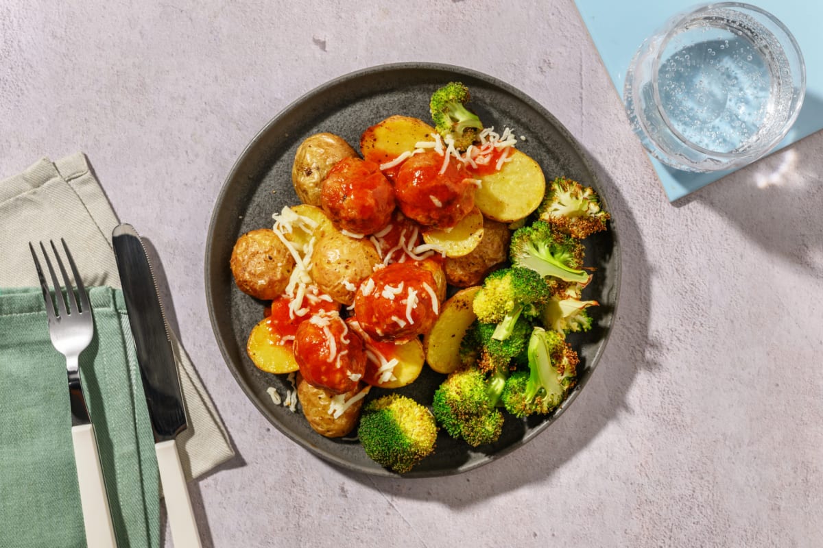 Cheesy Spiced Turkey Meatballs