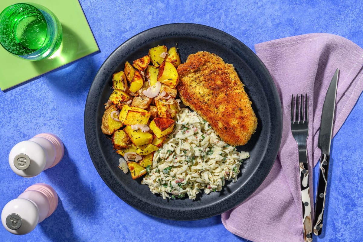 Breaded lemon pepper pork 