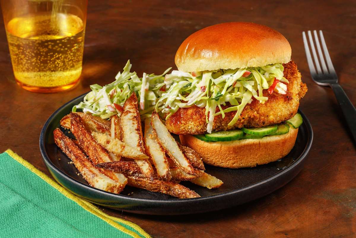 Hot honey kyllingburger 