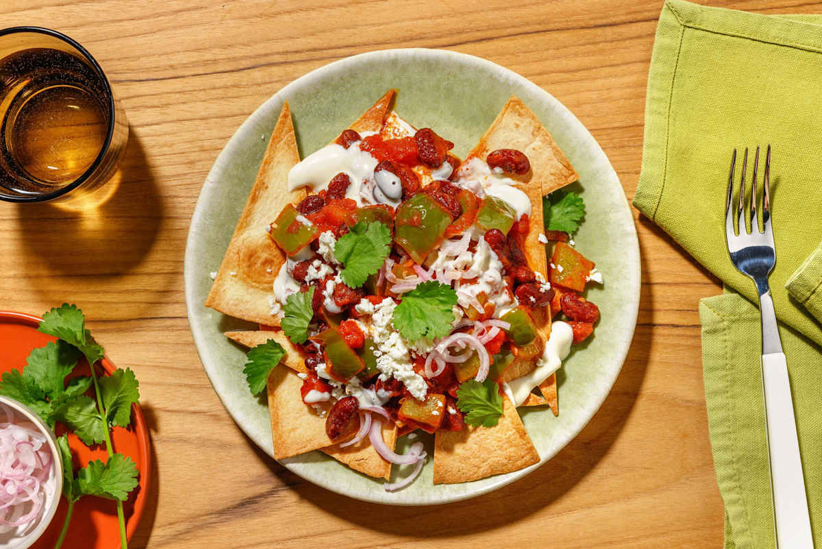 Bønnefyldte sprøde tortillas