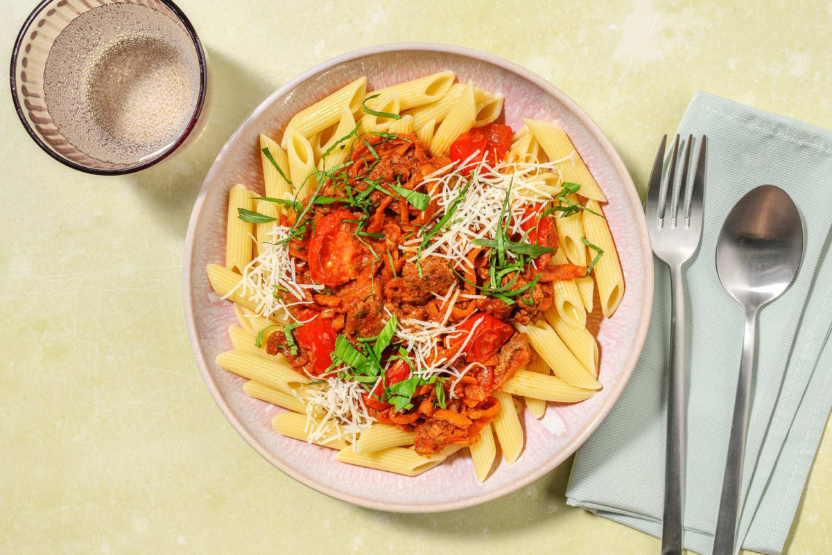 Snelle bolognese met Parmigiano Reggiano