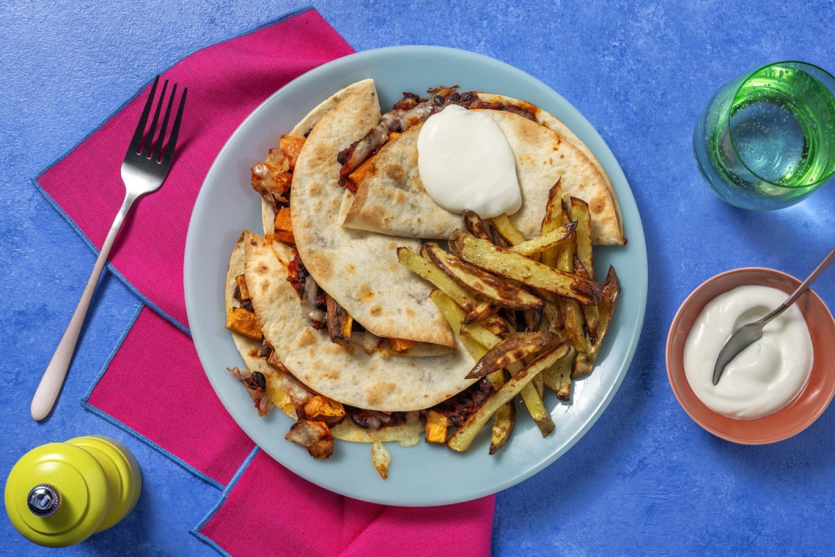 Cheesy Sweet Potato Quesadillas