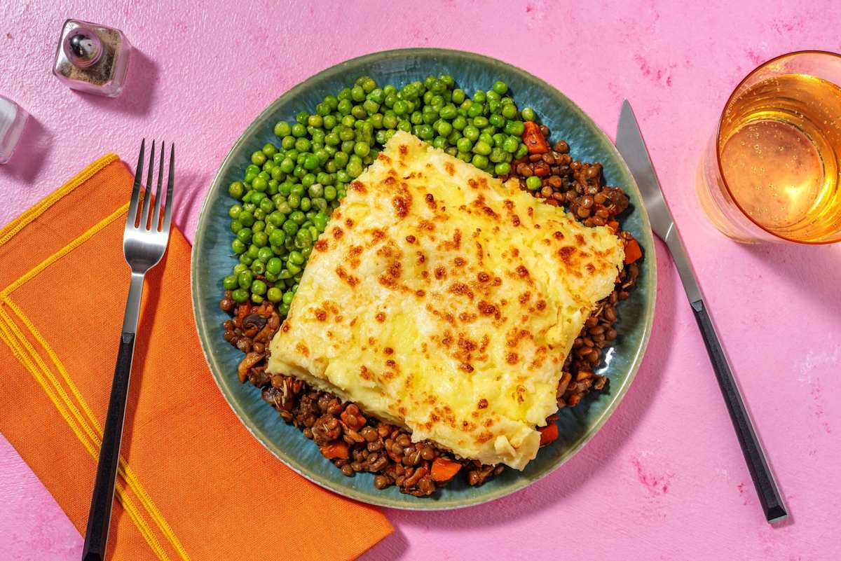 Hearty Lentil and Mushroom Cottage Pie