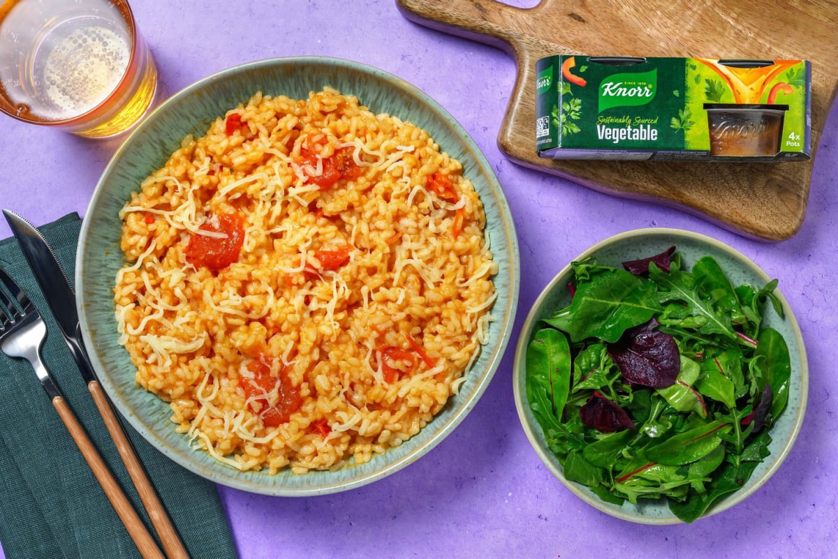 Super Cheesy Oven-Baked Tomato Risotto