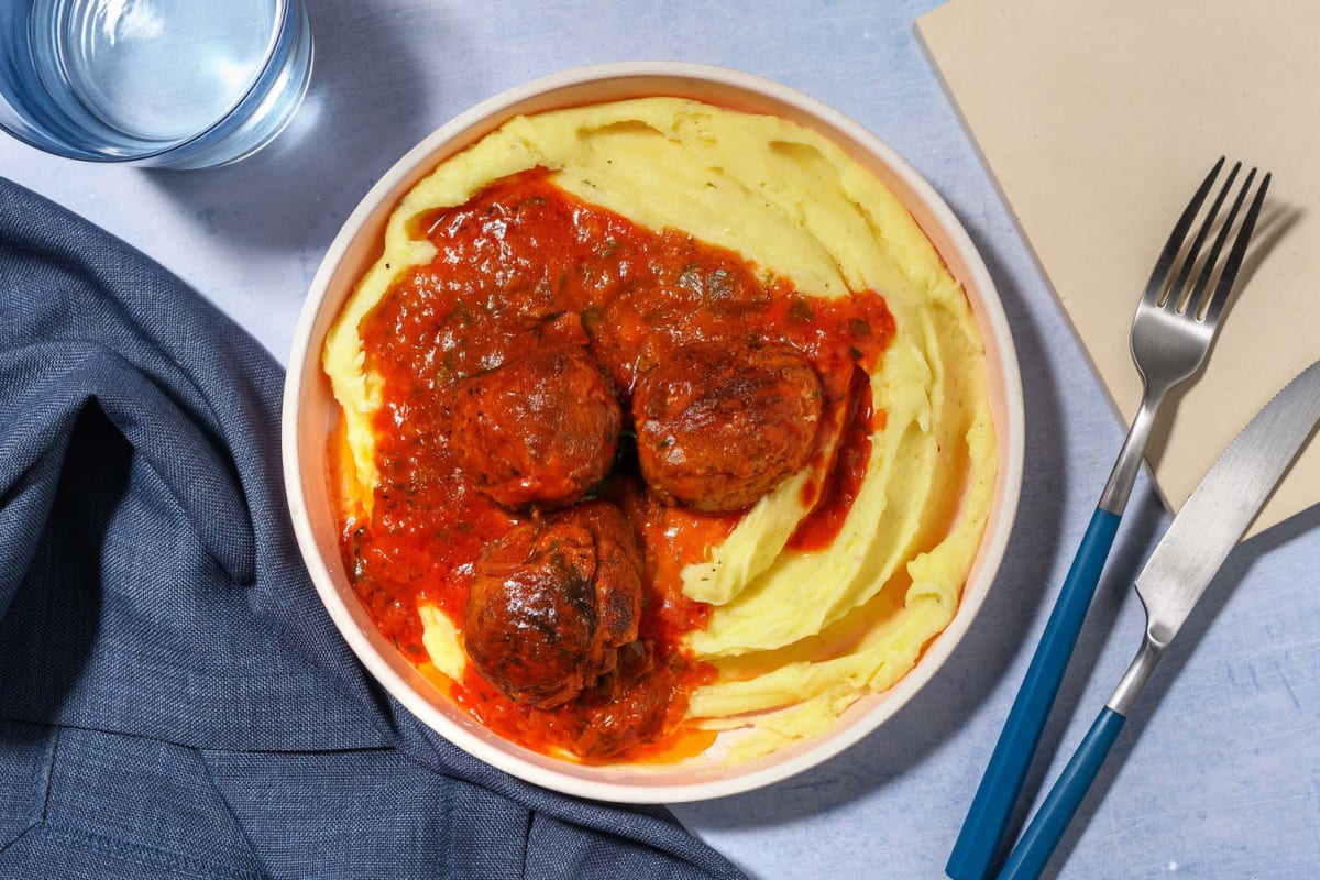 Pork Meatballs and Creamy Mash