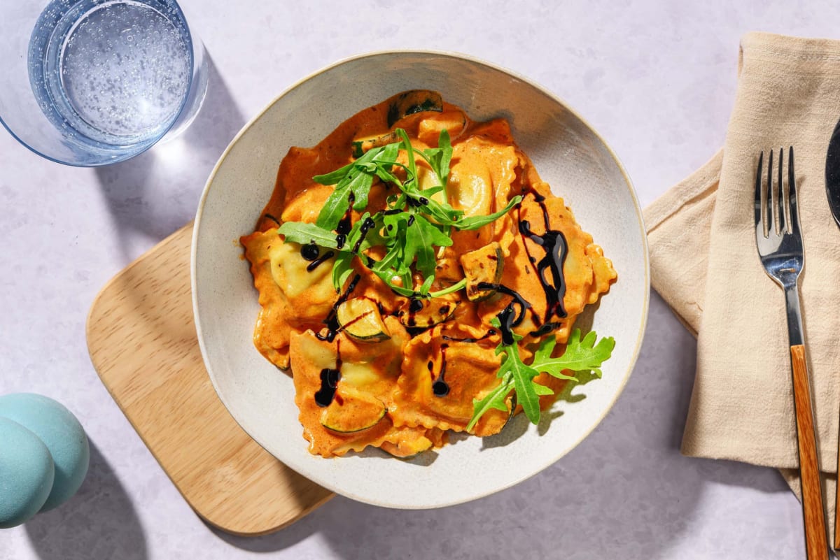 Creamy Cajun Spinach and Ricotta Ravioli