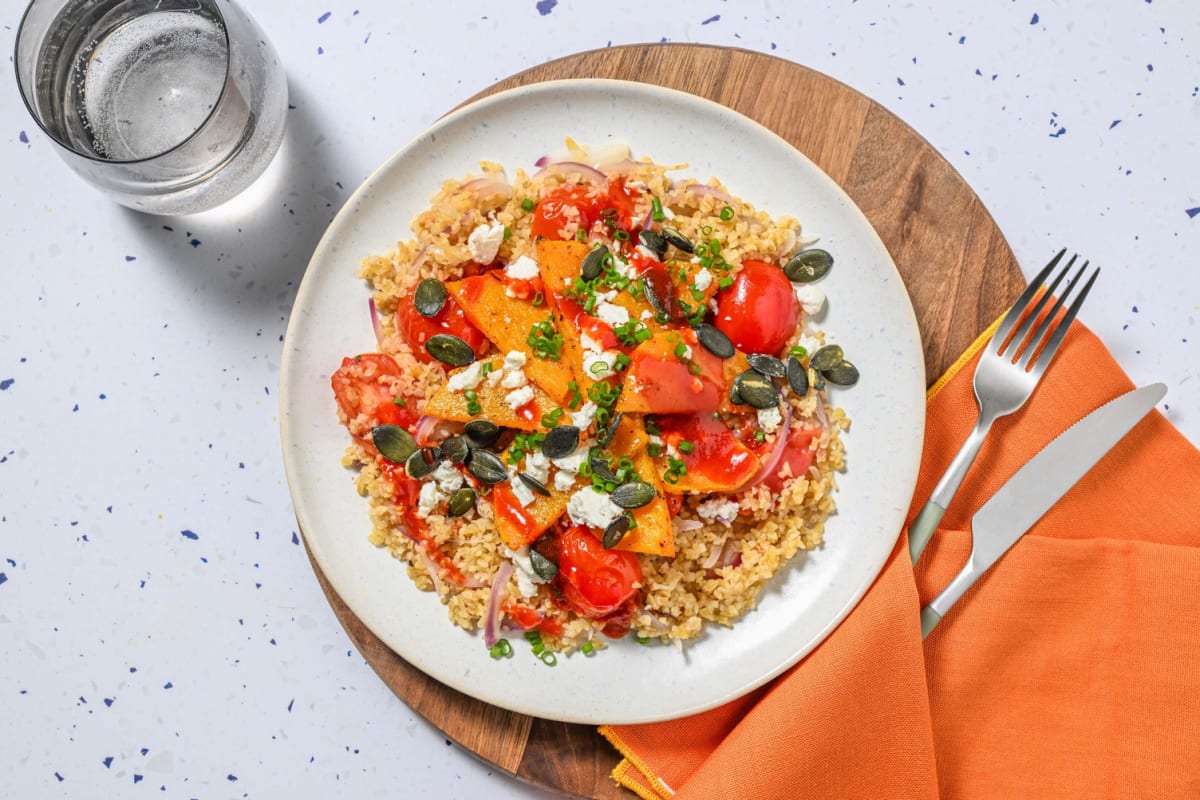 Central American Style Spiced Butternut Bulgur Bowl