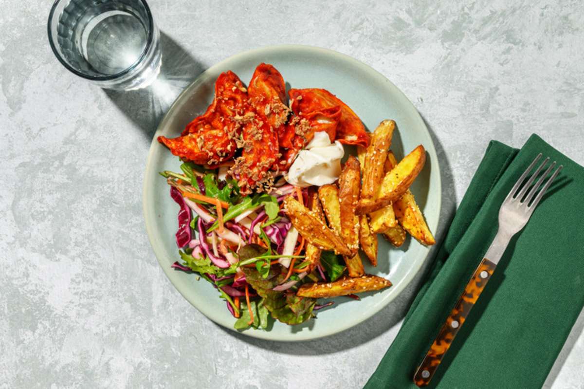 Sweet Chilli Gochujang Glazed Crispy Veggie Gyozas