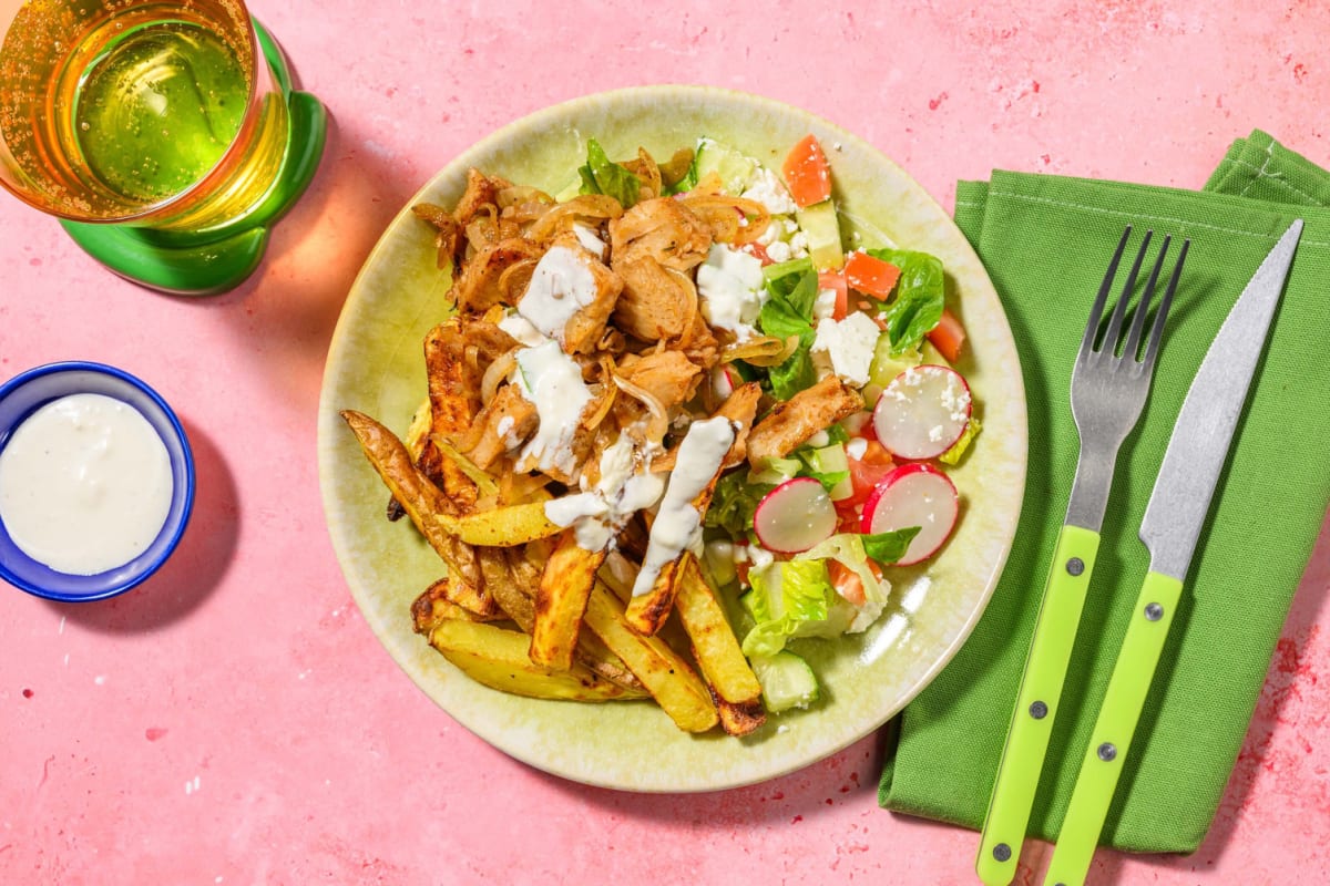 Döner-inspireret veggiestrimler