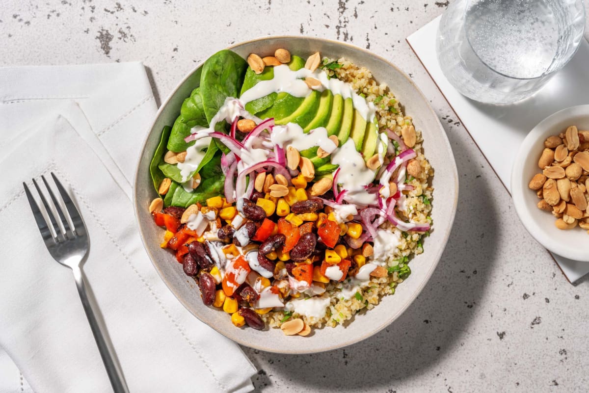 Amerikansk avocado- og kidneybønne-'succotash'