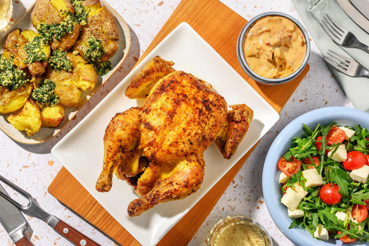 Italian chicken feast with creamy sauce