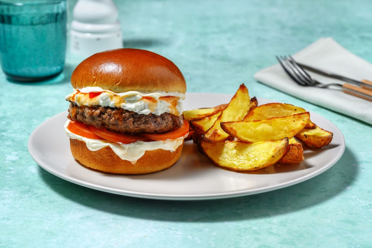 Goat's Cheese Burgers with Tomato Relish