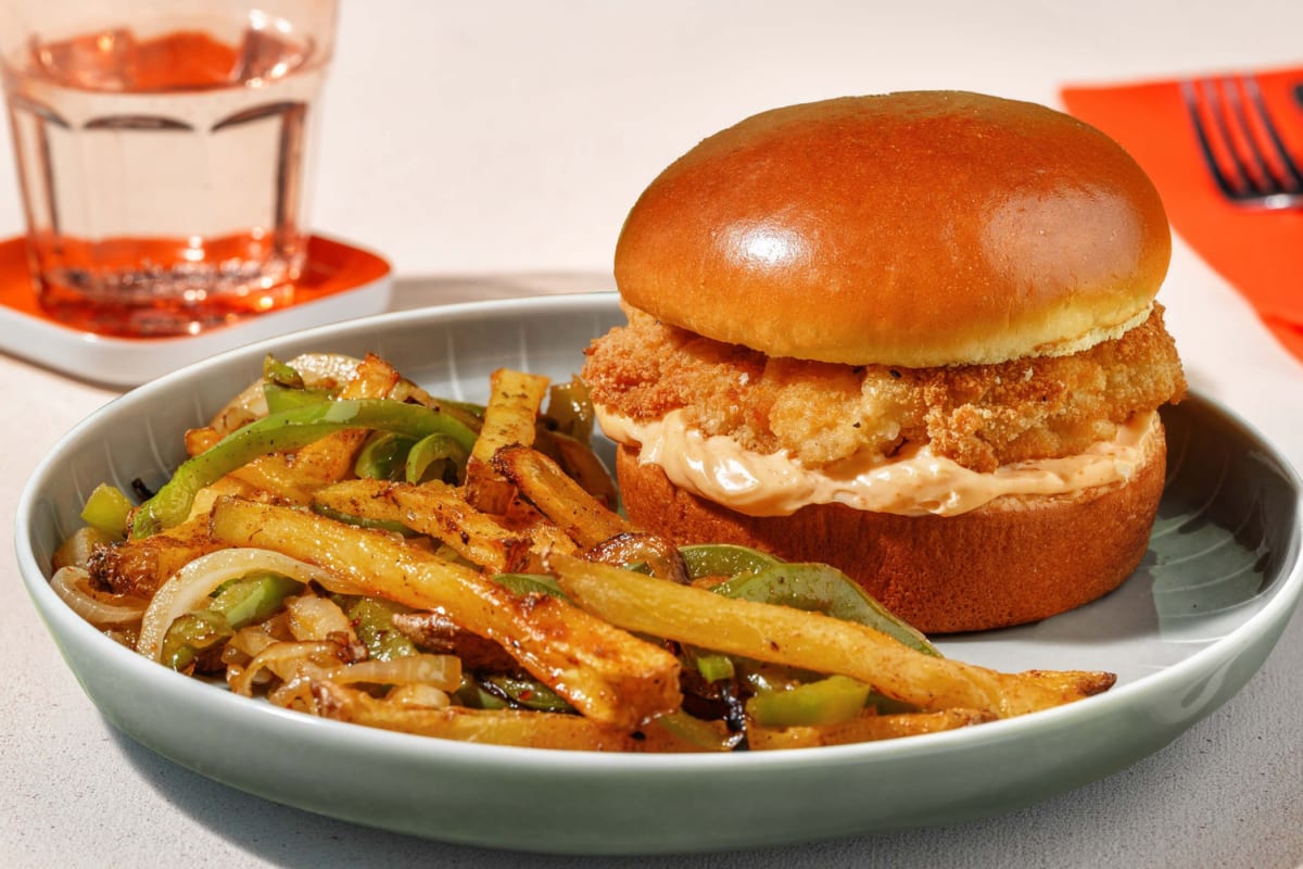 Irish Inspired Crispy Chicken Burger 