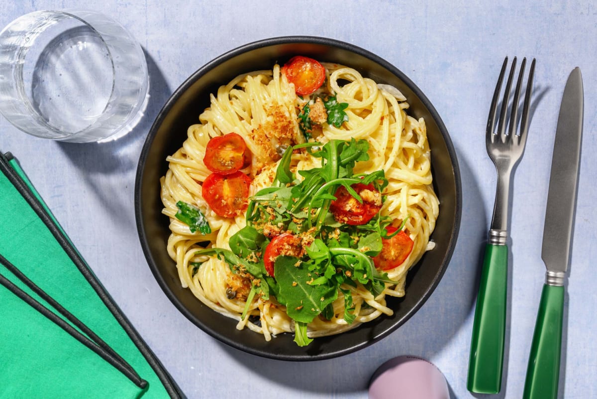 Kremet kapers- og sitronspaghetti