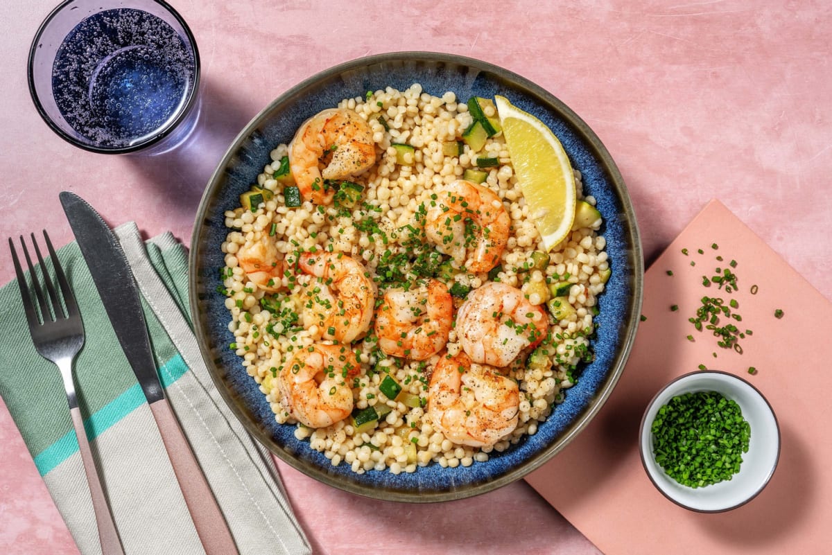 Couscous perlato ai gamberi stile 'fregula'