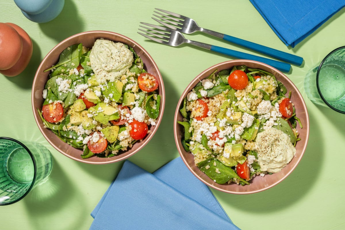 Mediterranean bulgur bowl