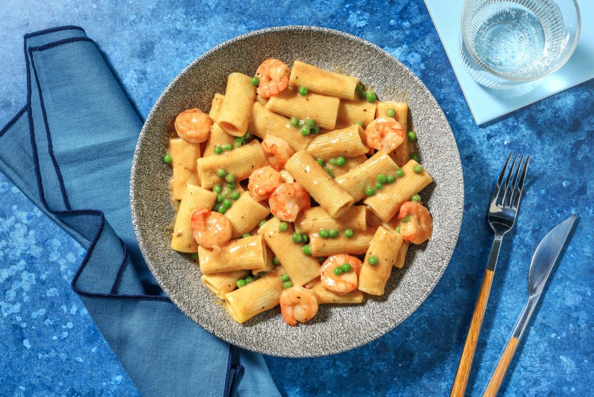 Creamy Cajun Double Prawn Pasta 