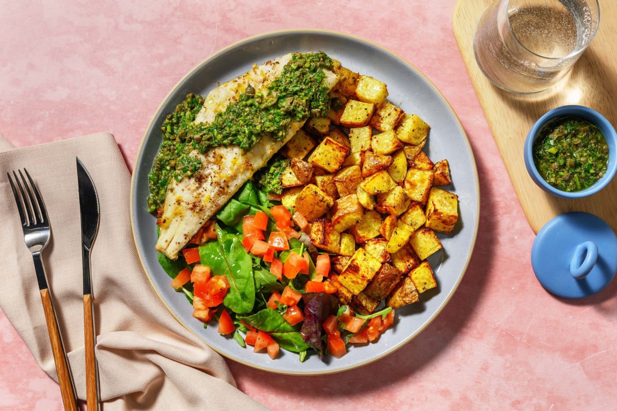 Zesty Baked Basa and Salsa Verde