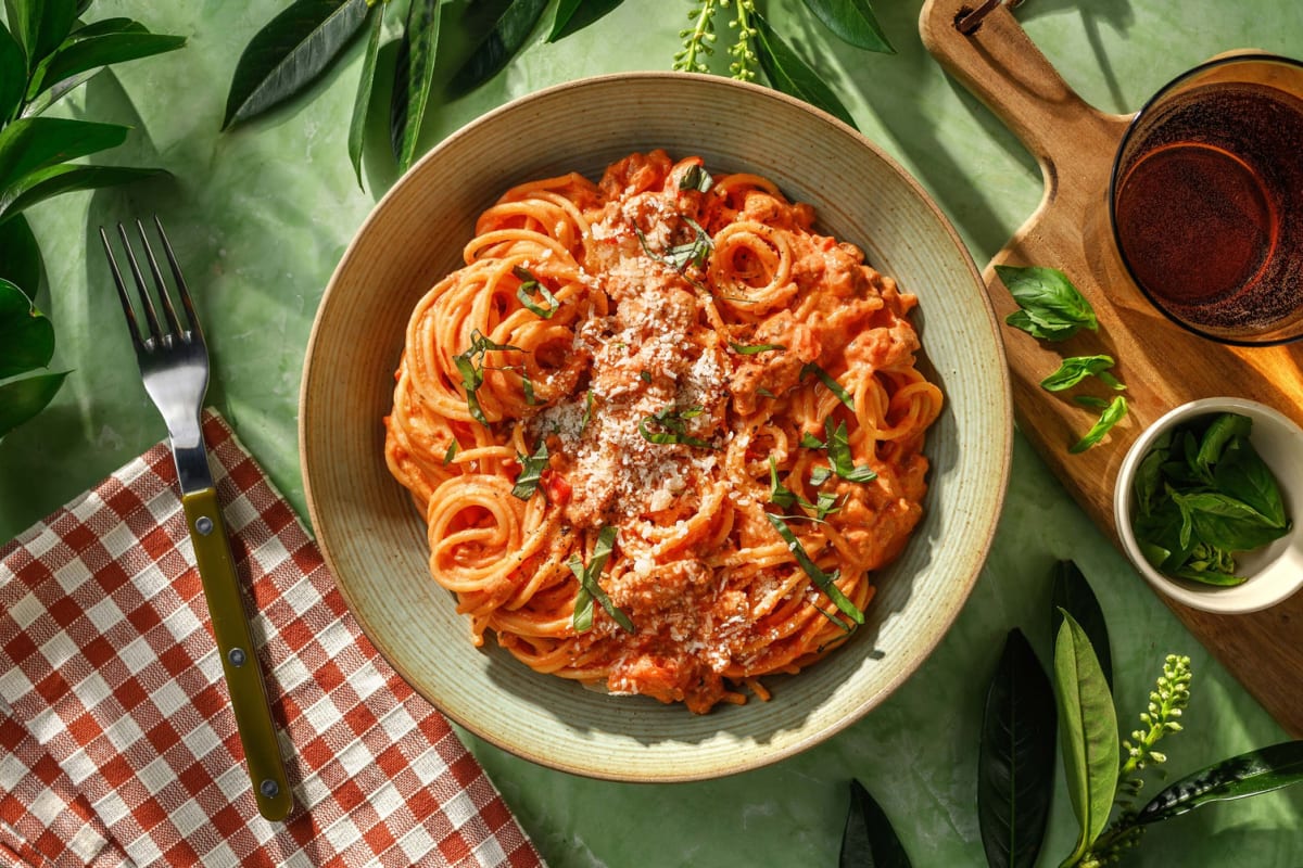 Favoriet van Roodkapje: spaghetti met rode saus