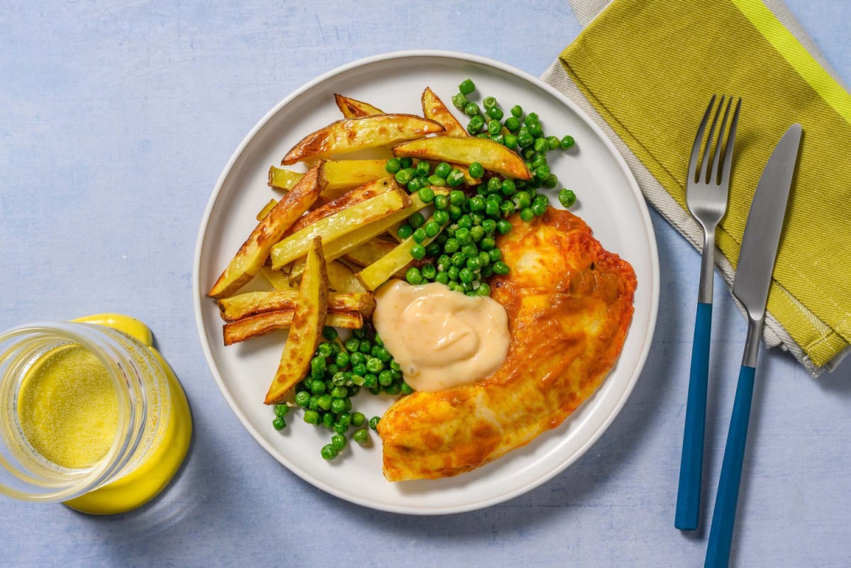 Korma Baked Basa and Chips