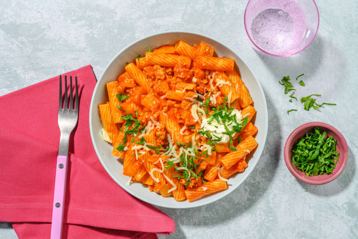 Paprika Pork Mince Pasta