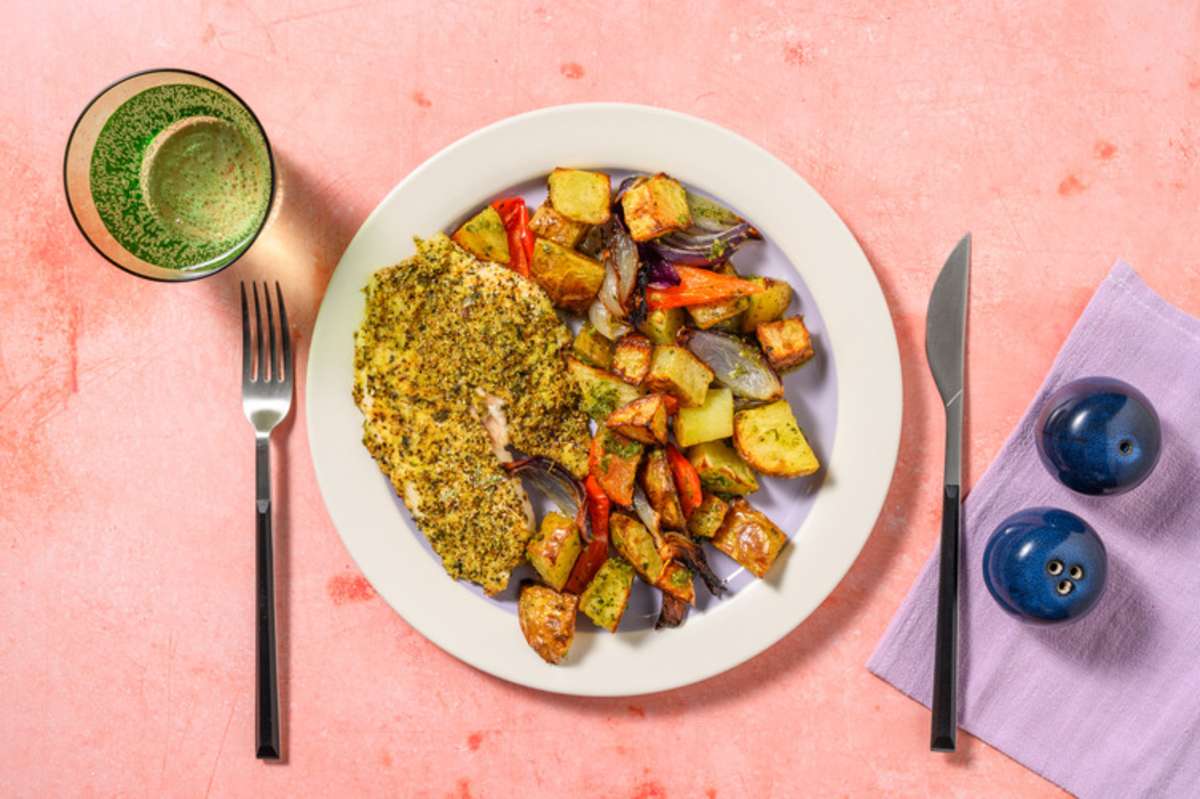 Lemon and Herb Crusted Double Basa