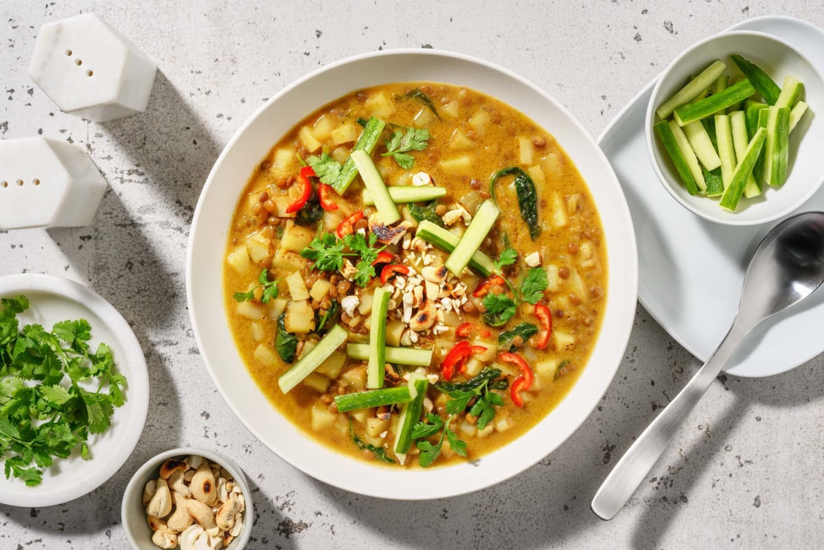 Aromatisk thailandsk linsegryderet