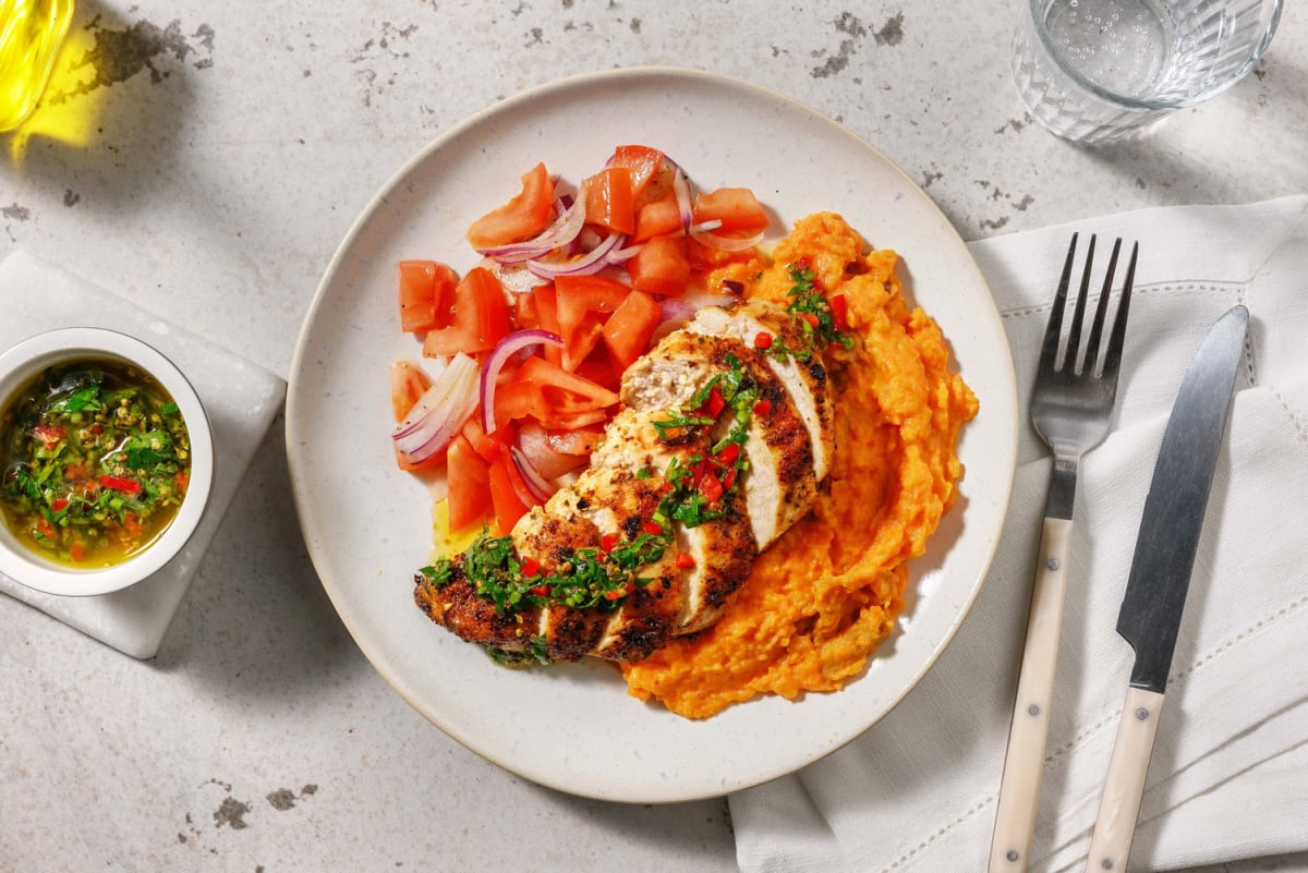 Stekt kyllingbryst og chimichurri