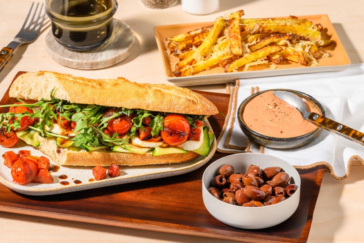 Chorizo and mozzarella caprese ciabatta