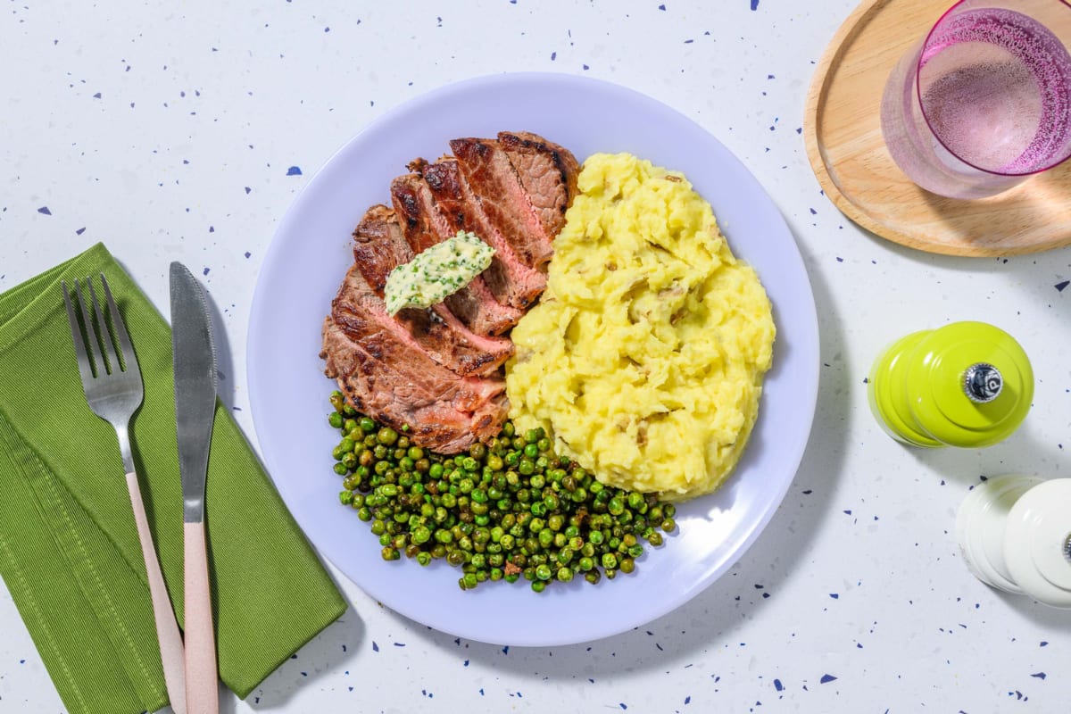 21 Day Aged Rump Steak and Lemon Chive Butter