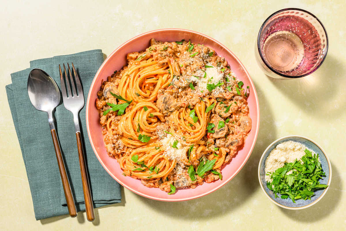 Lentil Ragu Linguine