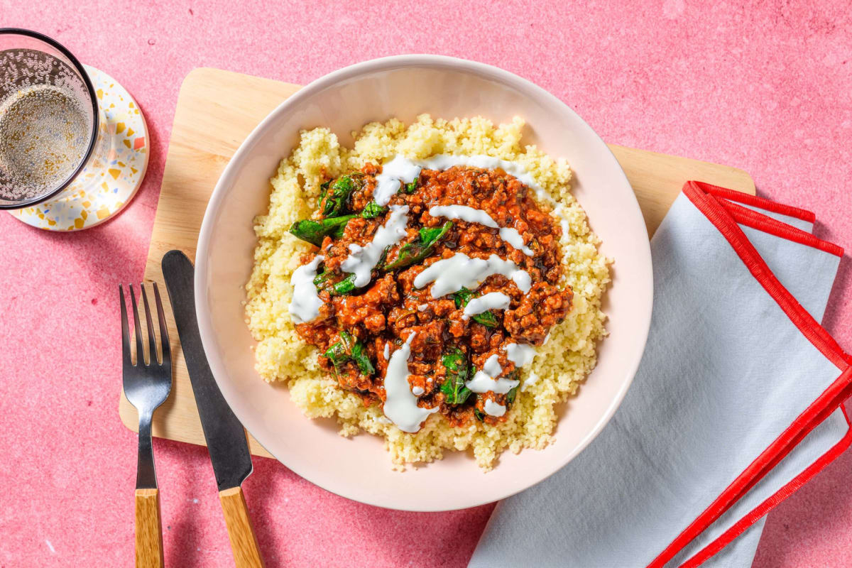 Spiced Harissa Beef Stew and Couscous