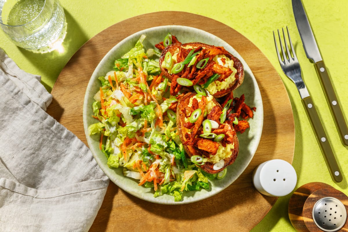 Veganes Pulled in BBQ-Marinade 