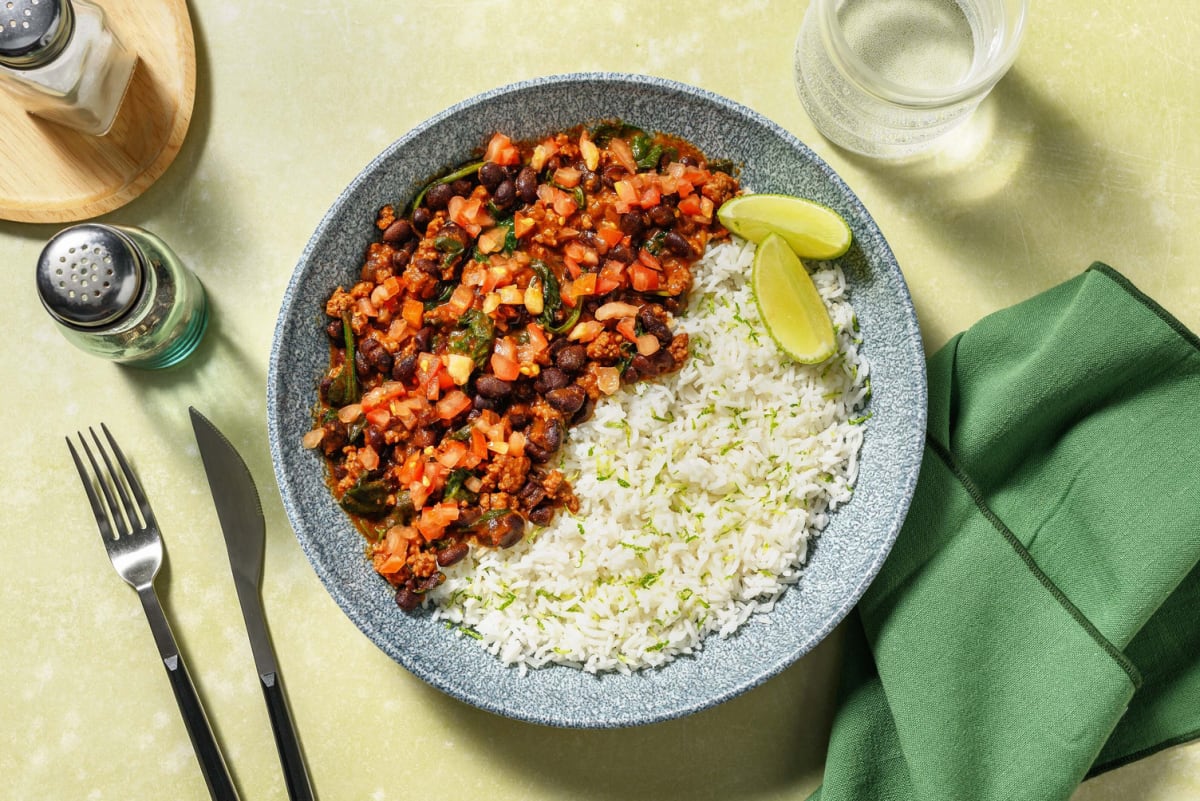 Caribbean Style Beef and Black Beans