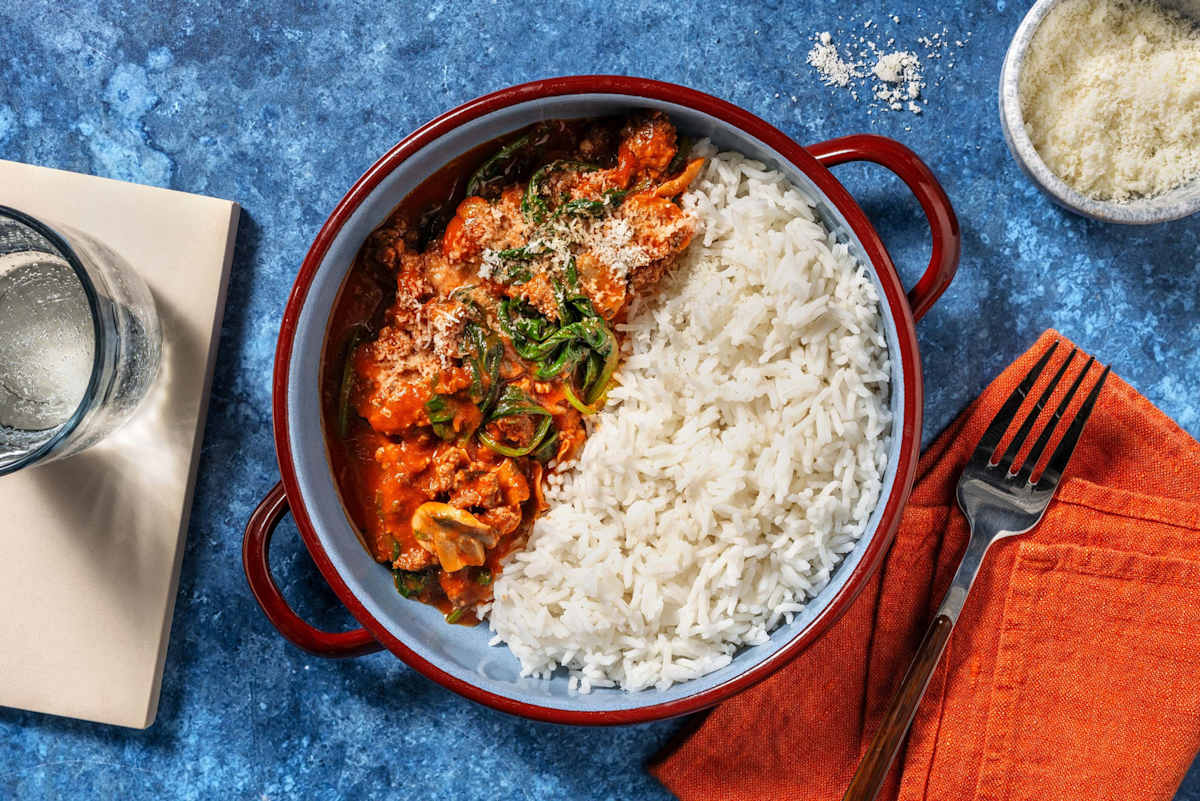 Cheesy Beef Mince Ragu