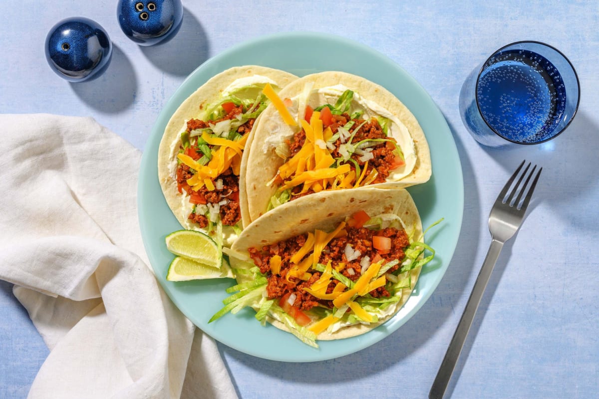 Tacos au bœuf et garnitures façon Midwest