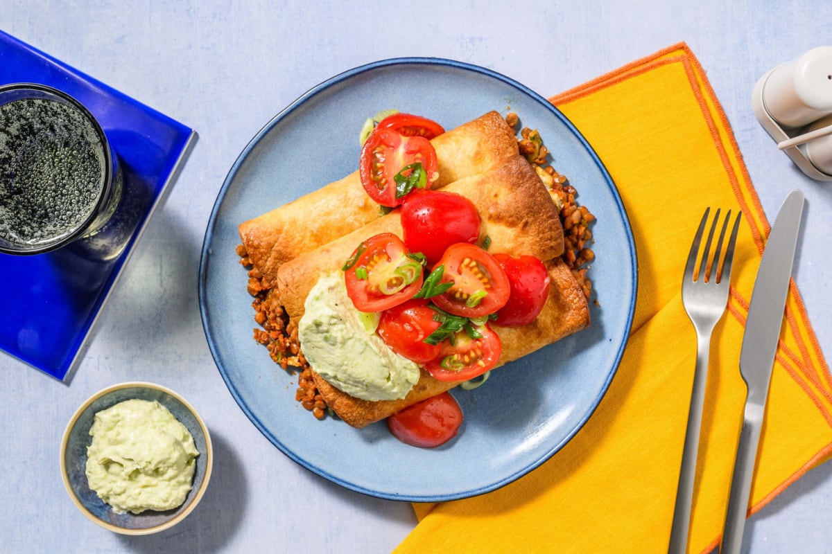 Taquitos de lentilles aux chipotles 