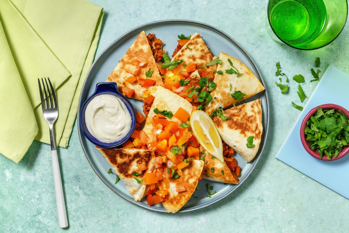 Mexican-Inspired Turkey Quesadillas