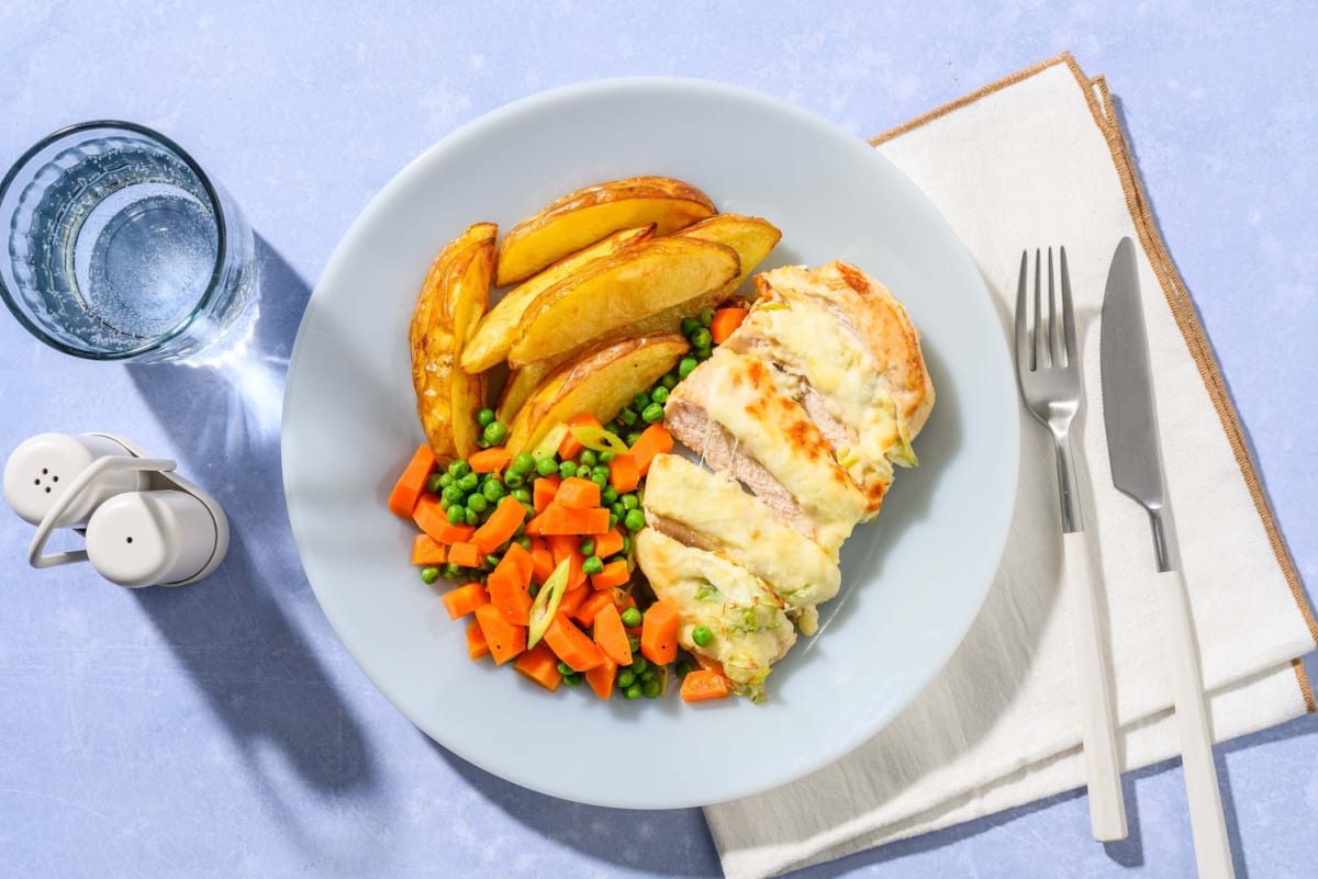 Hauts de cuisse de poulet rôti au fromage