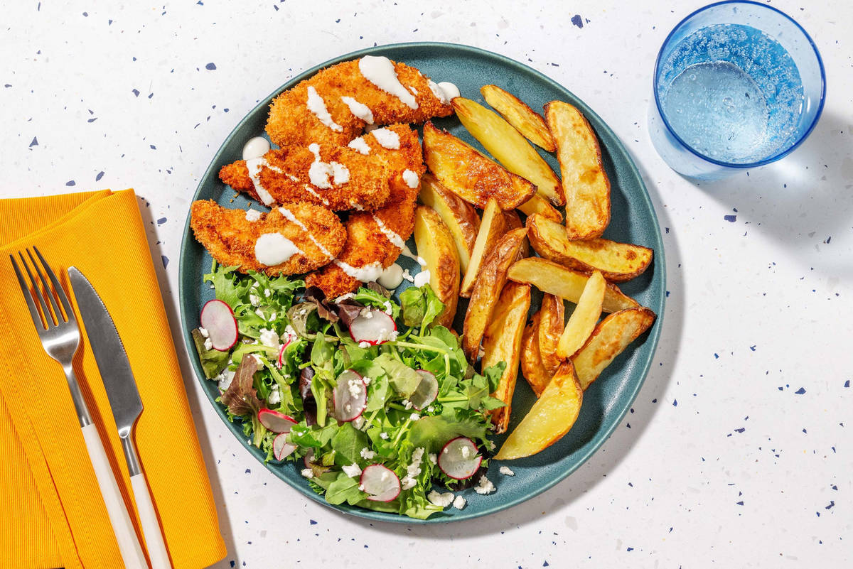 GreekInspired Breaded Chicken Breast Recipe HelloFresh