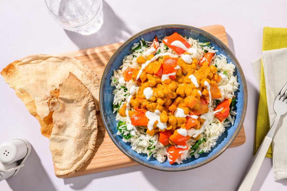 Indian-Spiced Chickpea and Sweet Pepper Stew