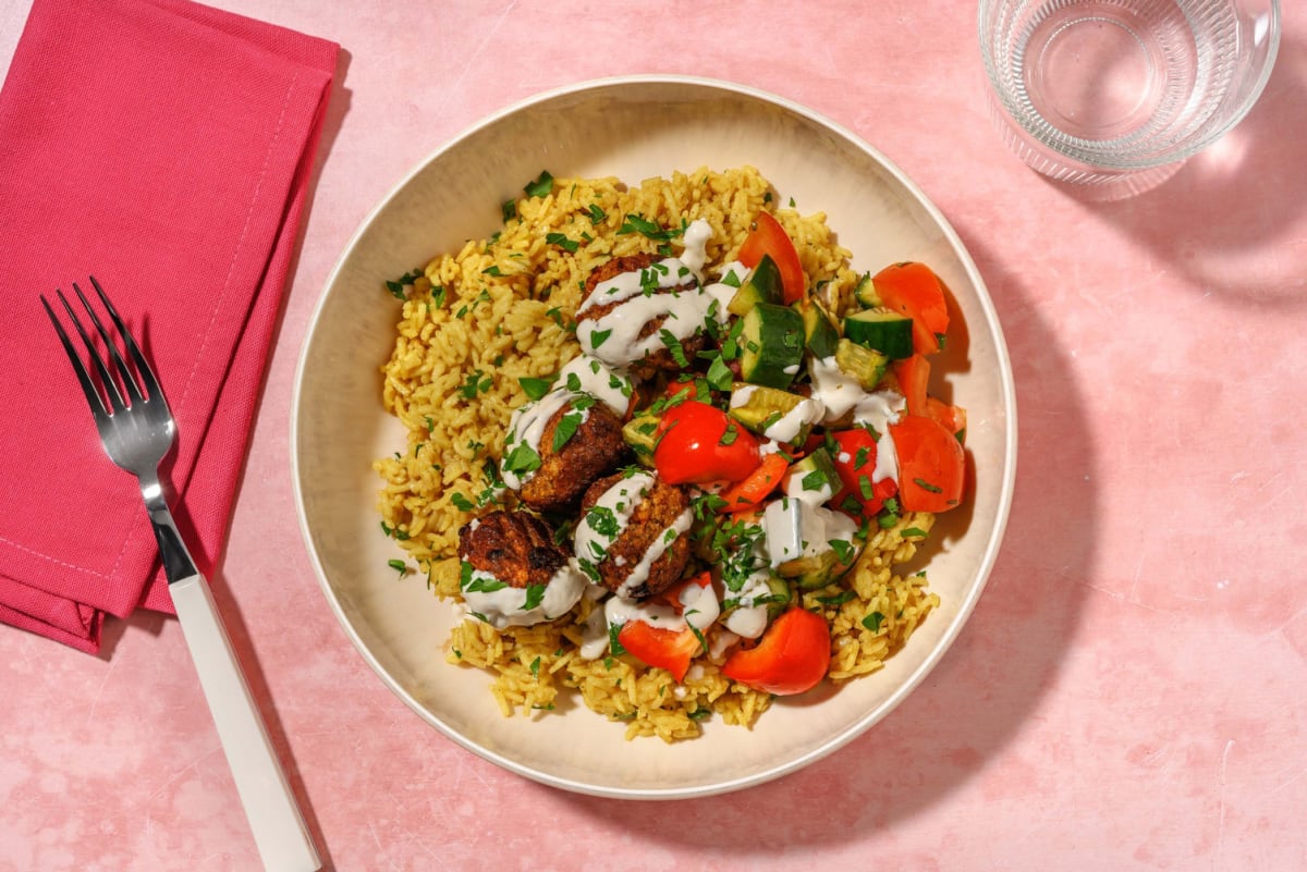 Falafel and Golden Rice Bowls