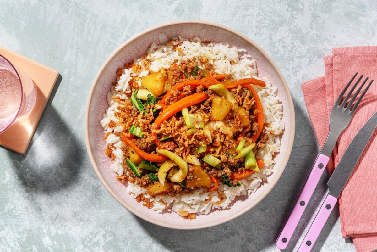 Sweet and Savoury Pineapple and Tofu Stir-Fry