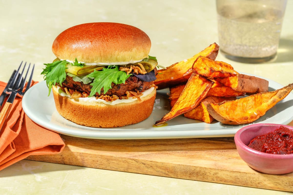 Chipotle Black Bean Oat Burger