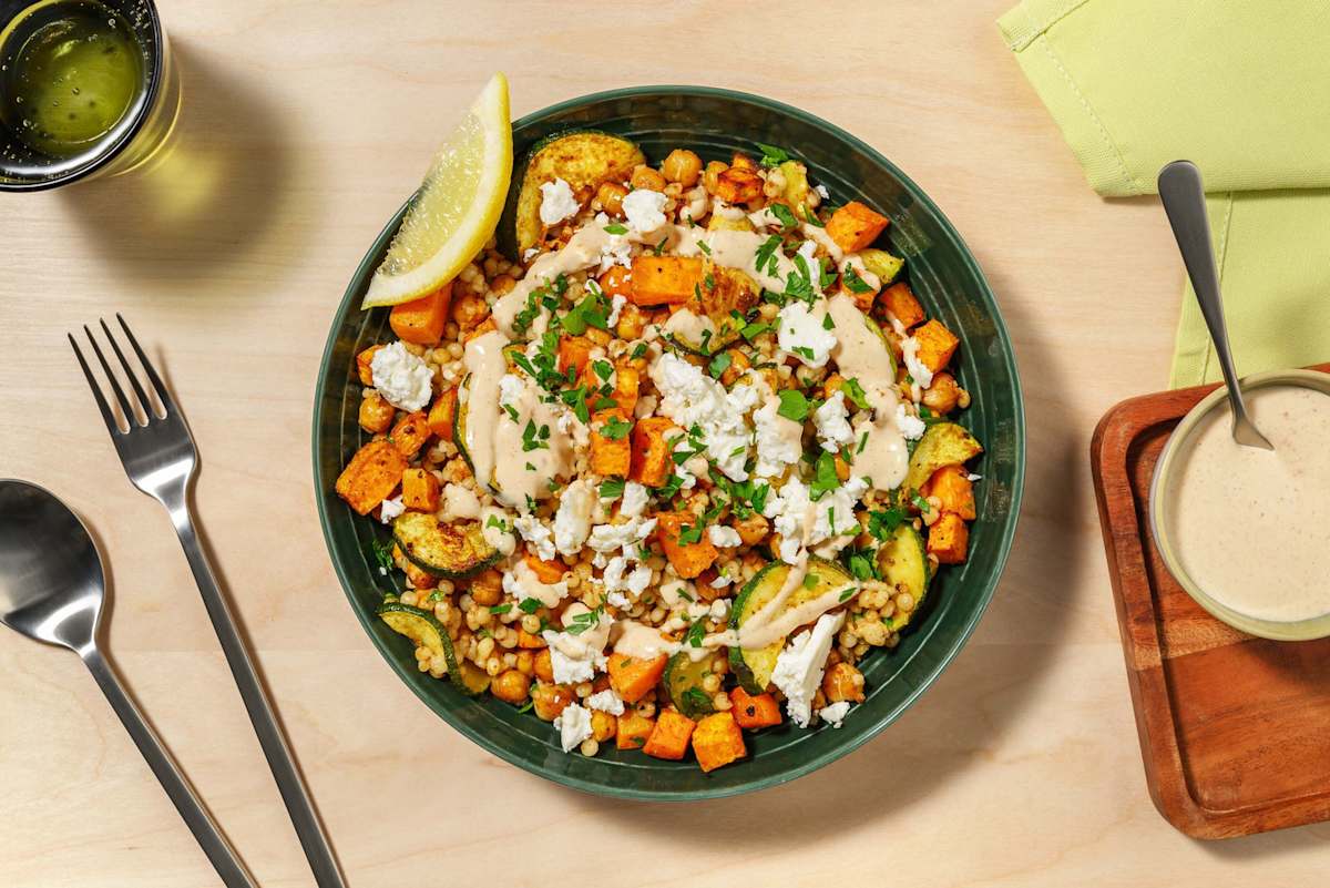 Loaded Couscous and Spiced Chickpea Bowls