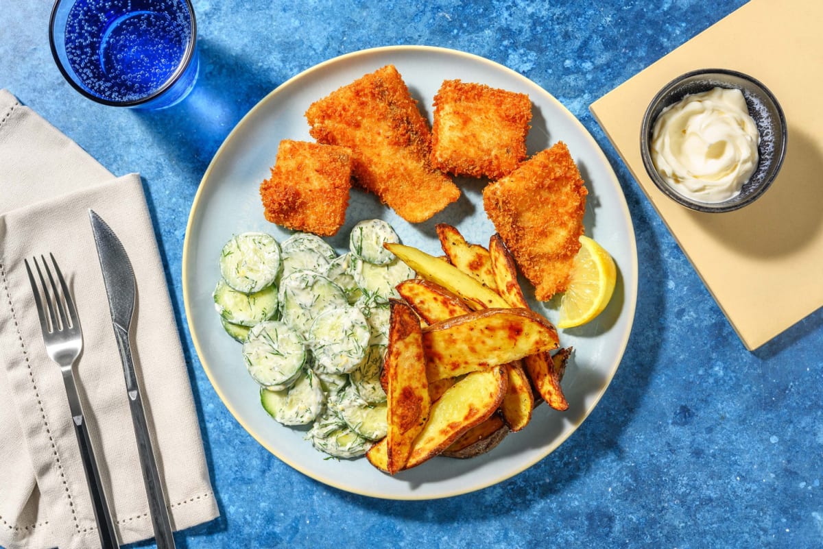 Bâtonnets de tilapia en croûte de panko